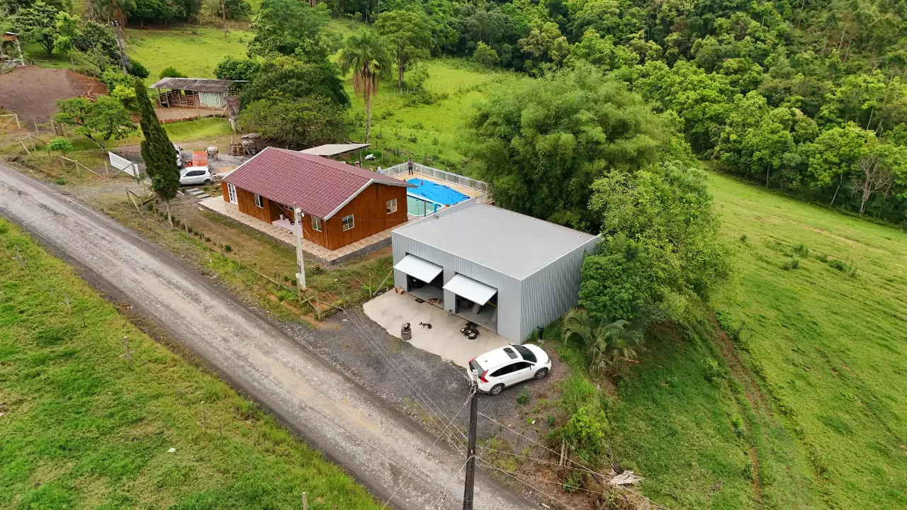 A sede da oficina, vista de cima